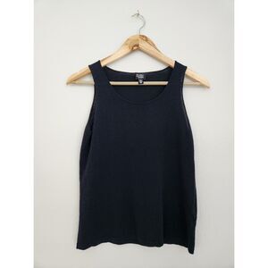 Eileen Fisher Navy Blue Knit Tank Top | Size PS
